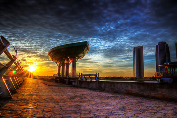 Sunrise and sunset view