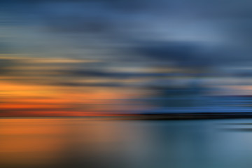 Sunrise and sunset view in blur