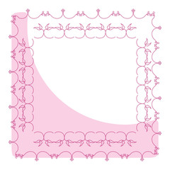 Elegant Victorian with square shape frame vector illustration design
