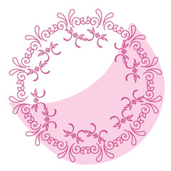 Elegant Victorian with circular shaped frame vector illustration design