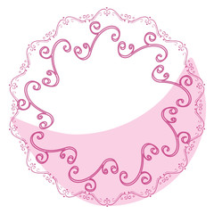 Elegant Victorian with circular shaped frame vector illustration design