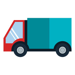 delivery service truck isolated icon vector illustration design