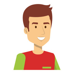 young man model avatar character vector illustration design