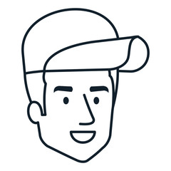 delivery worker avatar character vector illustration design