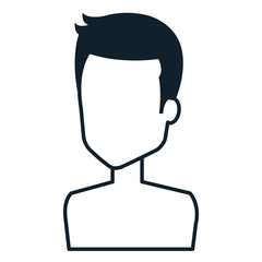 young man model avatar character vector illustration design