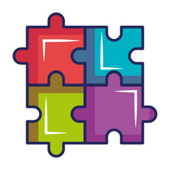 Obraz premium Puzzle tokens flat icon vector illiustration design image