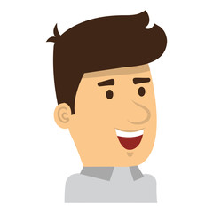 young man model avatar character vector illustration design
