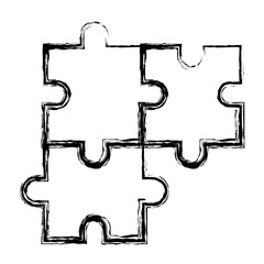 Puzzle tokens flat icon vector illiustration design image