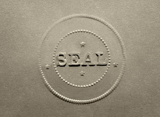 Antique Document Raised Seal