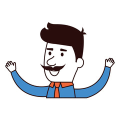 businessman avatar character icon vector illustration design