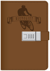 Cyclist leather notepad