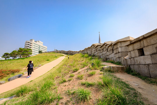 Dongdaemun Seonggwak Park in Dongdaemun district on Jun 18, 2017 in Seoul city, South Korea