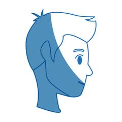 profile man young character people cartoon