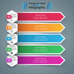 Business Infographics origami style Vector illustration.