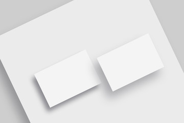 Business Card and Letterhead Mock Up, Blank Template, Isolated background