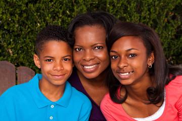 Fototapeta premium African American mother and her children.