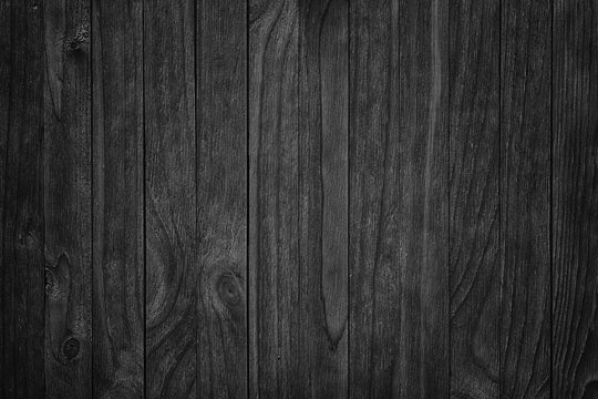 Fototapeta Old black wooden background.Blackboard.  gloomy wood texture