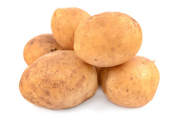 Potatoes on a white background