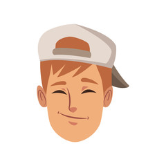 happy male face smile character funny