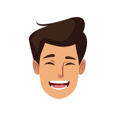 happy male face smile character funny
