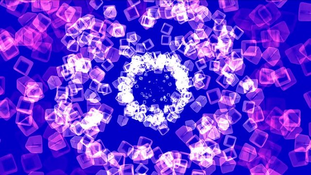 4k Abstract flying glass boxes background,flame lighters fire fireworks particle,smelting melting precious stones,geometric explosion flower backdrop.