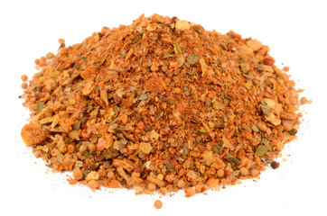 Spices on a white background