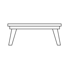 wooden table office furniture equipment icon