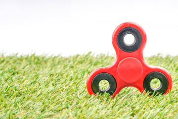 Fidget spinner with autistic therapy concept