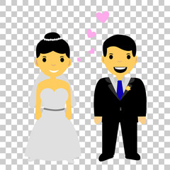 Cute International Bride couple