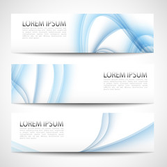 Abstract header blue wave white blue background vector design