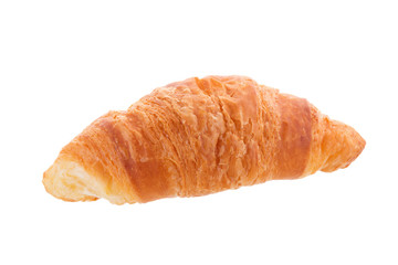 Freshly baked croissants isolated on a white background