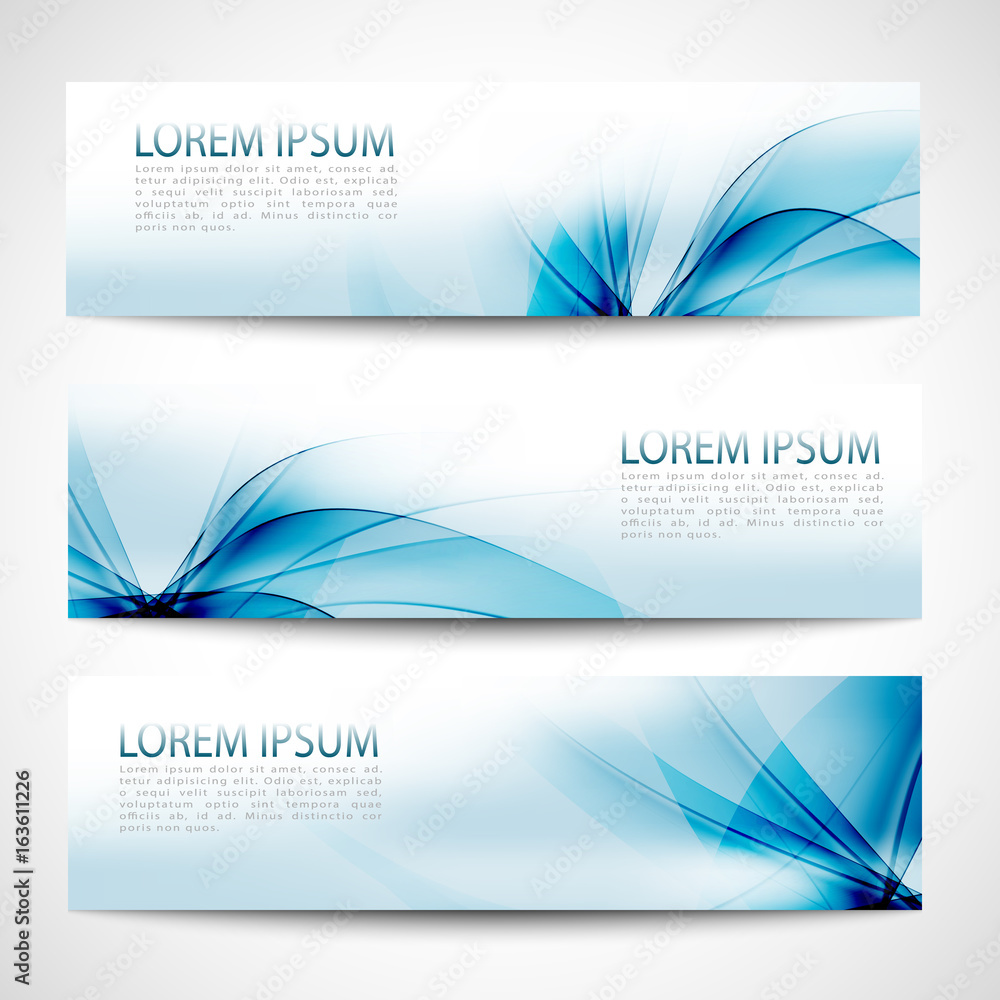 Canvas Prints abstract header blue line white vector design