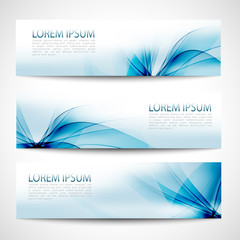 Abstract header blue line white vector design