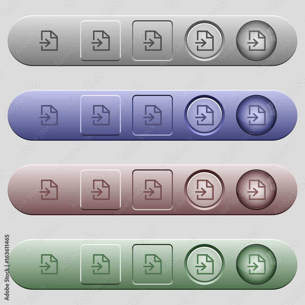 Poster import icons on horizontal menu bars