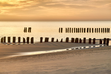 Beach on the southern shore of the Baltic Sea, Poland, Chalupy
