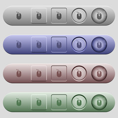 Computer mouse icons on horizontal menu bars