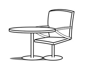 Table and Chair Vector