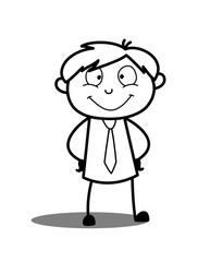 Happy Young Cartoon Boy