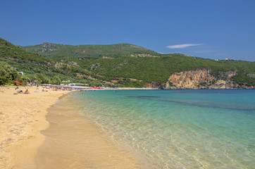 Fototapeta na wymiar Lichnos Beach - Ionian Sea – Greece - Turquoise sea