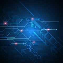 Vector abstract background technology circuit design.
