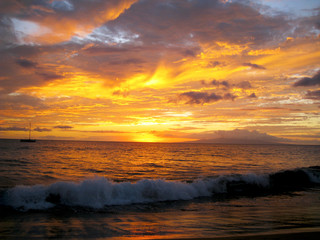 sunset boat