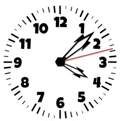 Simple black and white twenty-fifth edition style watch