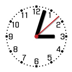 Simple black and white twenty-first edition clock