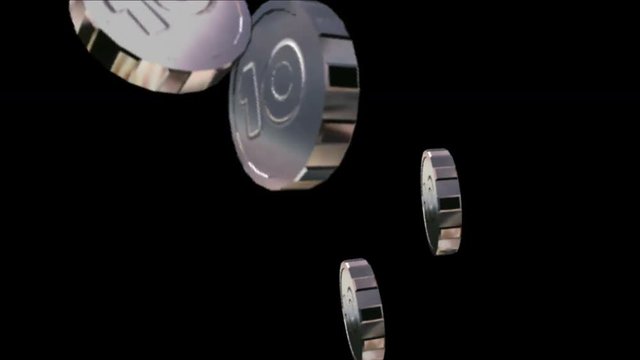 4k Silver golden coins falling down background,economic gold money currency success finance rich wealth,commercial wealthy cash backdrop.