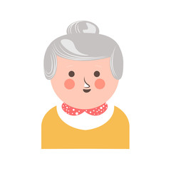 Cheerful senior adult woman