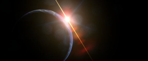 sunrise over planet Earth © dottedyeti