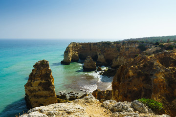 Fototapeta na wymiar Beach Marinha, Algarve, Portugal