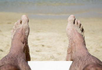 Piedi con la sabbia