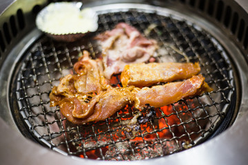 meat and beef for Bar B Que  grill - selective focus
