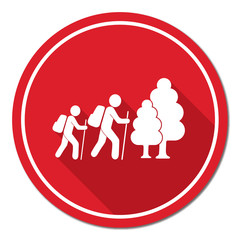 Hiking icon illustration